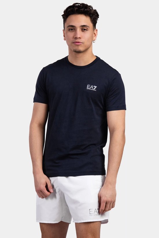 EA7 Emporio Armani Basic Logo T-Shirt Heren Blauw - Maat: XL