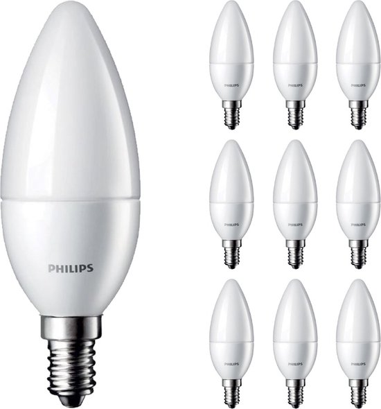 Voordeelpak 10x Philips Corepro LEDcandle E14 B35 5W 827 Mat - Vervangt 40W