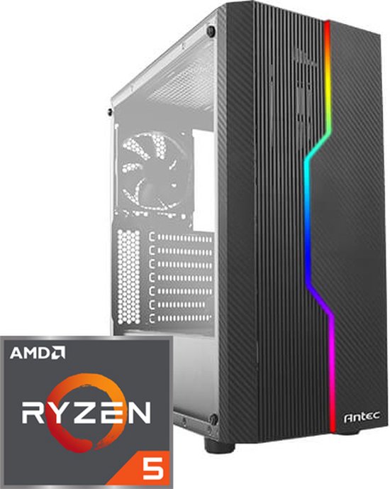 PC de Gaming RVB Antec NX230 | AMD Ryzen 5 - 4600G | 16 Go de mémoire DDR4  | SSD GB Go... | bol