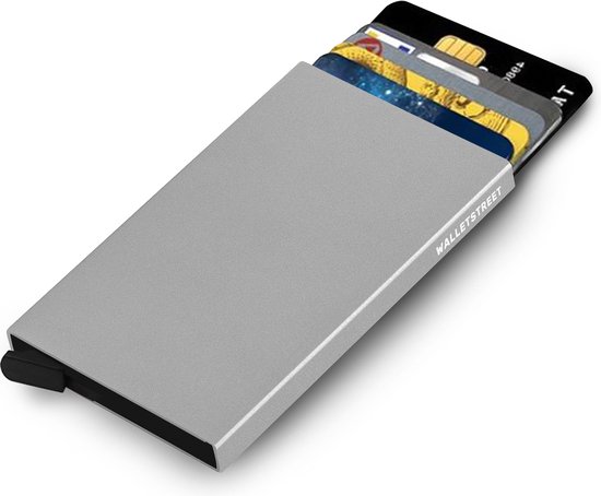 Walletstreet Pasjeshouder 8 pasjes Portemonnee, creditcardhouder Met RFID Technologie – Zilver