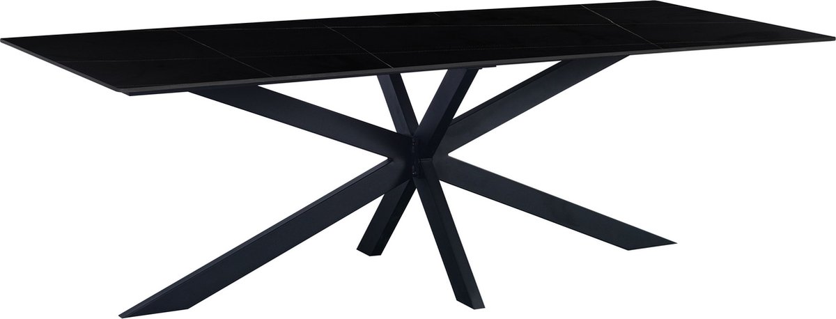 Dimehouse Eettafel Edin Sintered Stone Marmerlook Zwart 170 x 90 x 76 cm - Marmer - Modern - Rechthoek