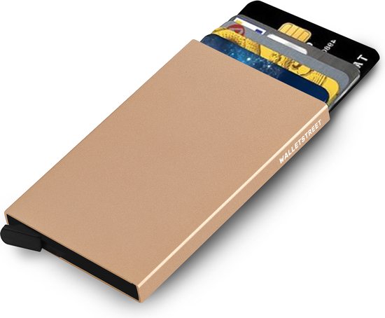 Walletstreet Pasjeshouder 8 pasjes Portemonnee, creditcardhouder Met RFID Technologie – Goud