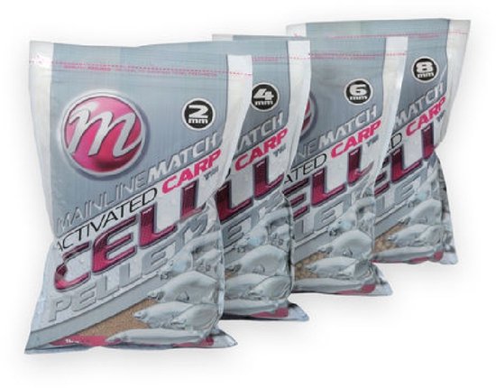 Mainline - Match Activated - Carp Course Pellets - Cell - 4mm - 1kg - Beige van Mainline — afbeelding 3