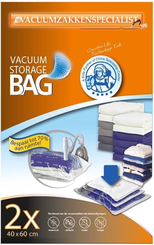 Vacuümzakken set [6 stuks] als (6 x 40 x 60 cm stofzuiger vacuümzakken