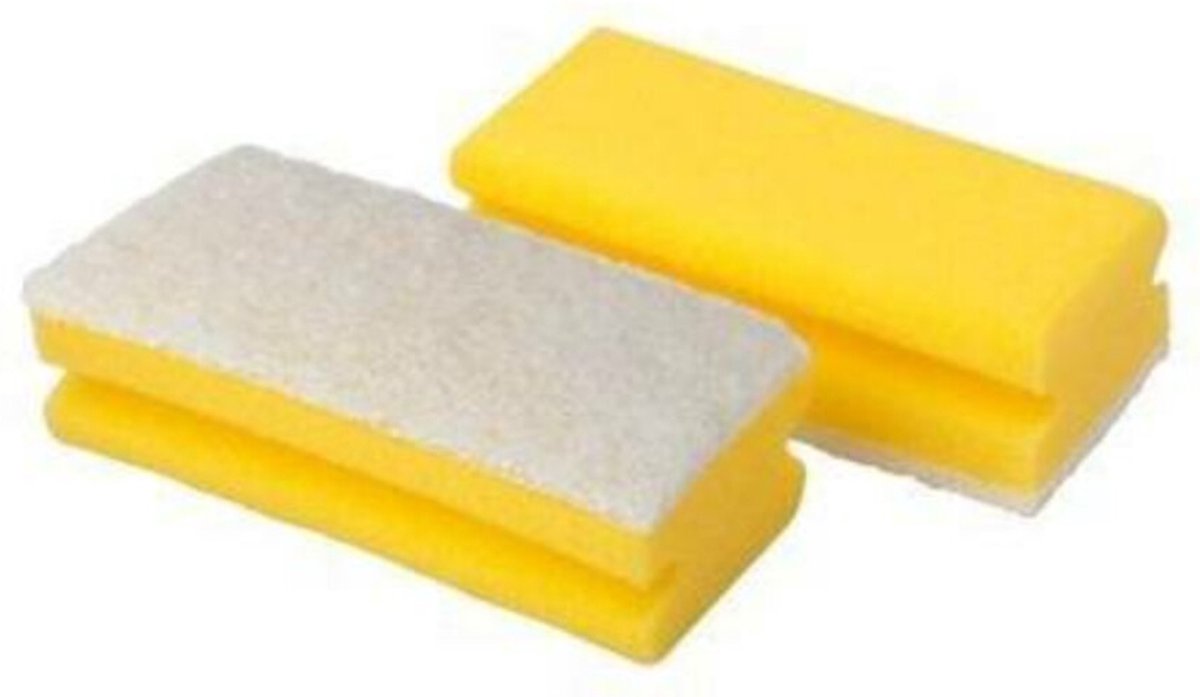 Multy Schuursponsjes Krasvrij Easy Grip Geel - 10 stuks