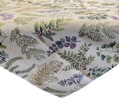 Tafelkleed - Luxe Gobelinstof - Green Leaves - Groene Bladeren - Vierkant 100 x 100 cm