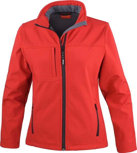 Dames Classic Softshell Outdoorjas Result maat M Rood