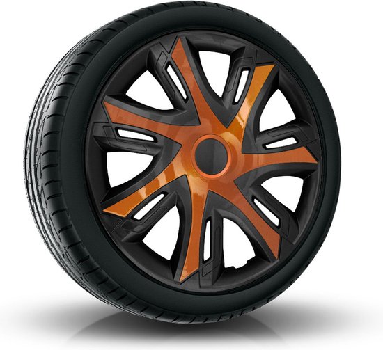 Sparco Wieldoppen Milano - 14-inch - Zwart/Zilver - Set van 4 stuks