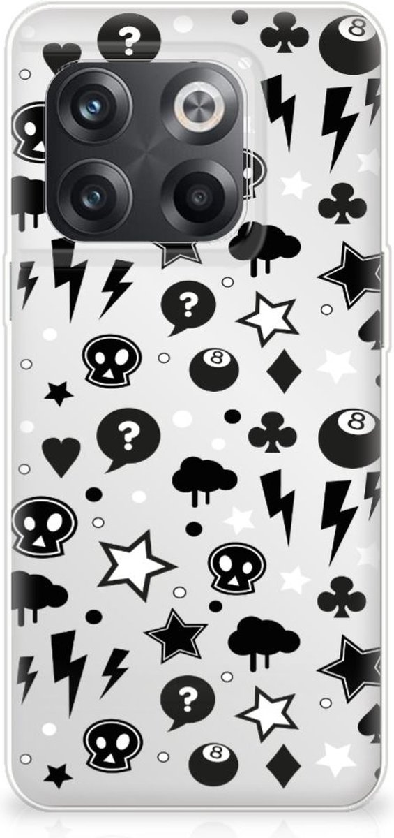 Back Cover voor Silicone Back Case OnePlus 10T Silver Punk