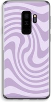 Case Company® - Hoesje geschikt voor Samsung Galaxy S9 Plus hoesje - Swirl Paars - Soft Cover Telefoonhoesje - Bescherming aan alle Kanten en Schermrand