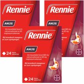 Rennie Anijs Kauwtabletten - 3 x 24 tabletten