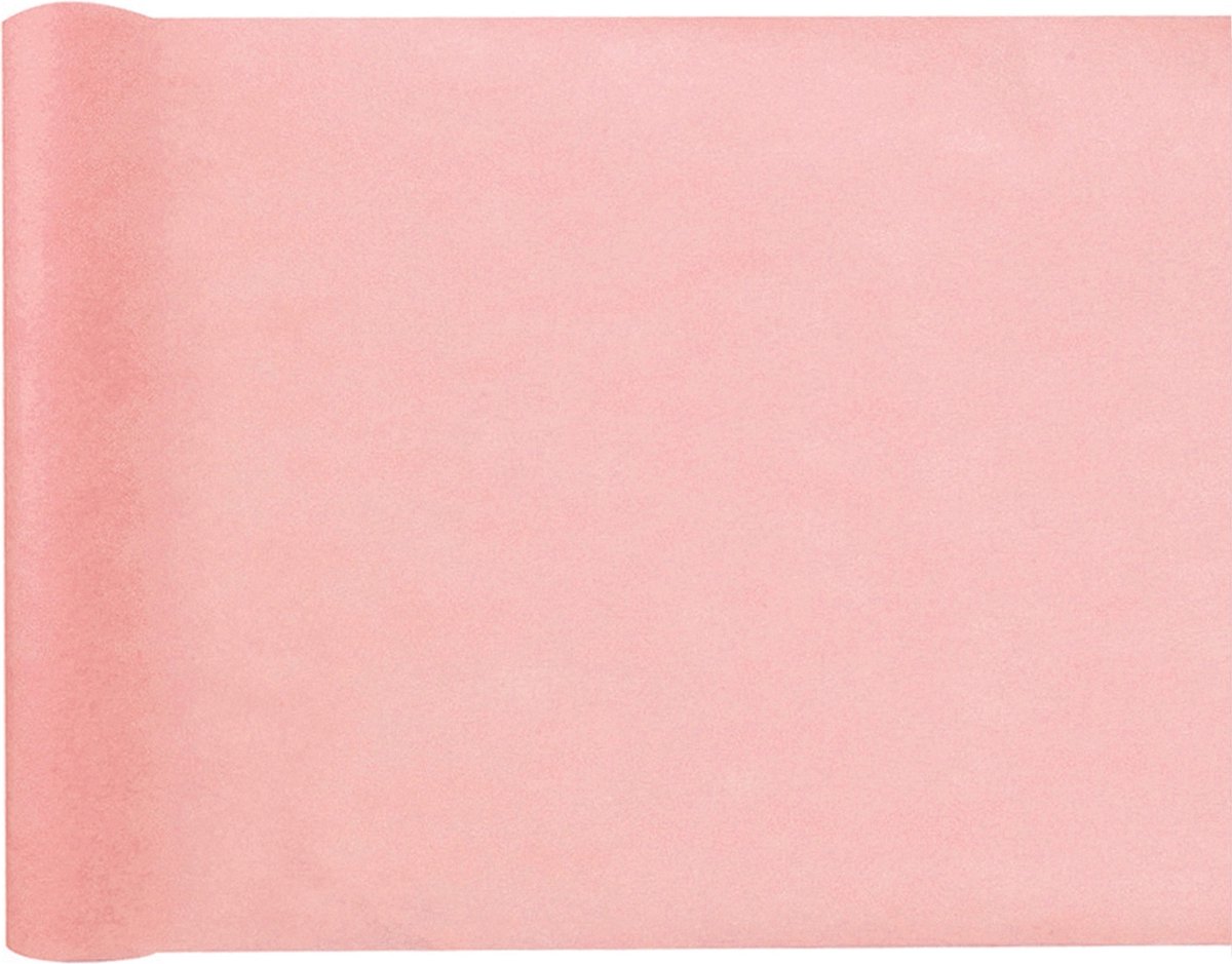 Santex Tafelloper op rol - 2x - zalmroze - 30 cm x 10 m - non woven polyester
