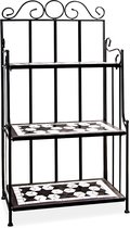 Deuba Etagere Mozaïek 3 Niveaus - 115x58x30cm Metaal – Orientaal