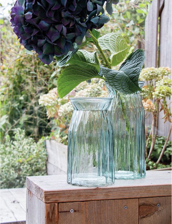 vtwonen Glazen Vaas voor Bloemen - Woondecoratie - Helder - Gerecycled