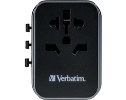 Verbatim 49545 Reisstekker Universal Travel Adapter UTA-03 PD30W / QC / 2xUSB / 2xType-C