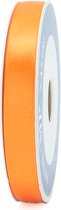 oranje lint - satijn cadeaulint - 50 meter x 15 mm - inpaklint - inpak spullen - inpakmateriaal