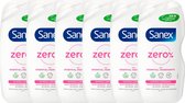 Sanex Douchegel - Zero % Hypoallergenic - Voor de Gevoelige Huid - 6 x 500 ml