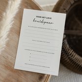 25x hippe bruiloft invulkaarten (A5 formaat) - Bruiloft gastenboek - Huwelijk - Receptieboek - Herinneringen