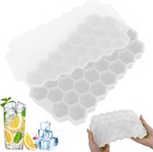 Honeycomb - Nid d'abeille - moule à glaçons - moule à glaçons avec couvercle - Wit