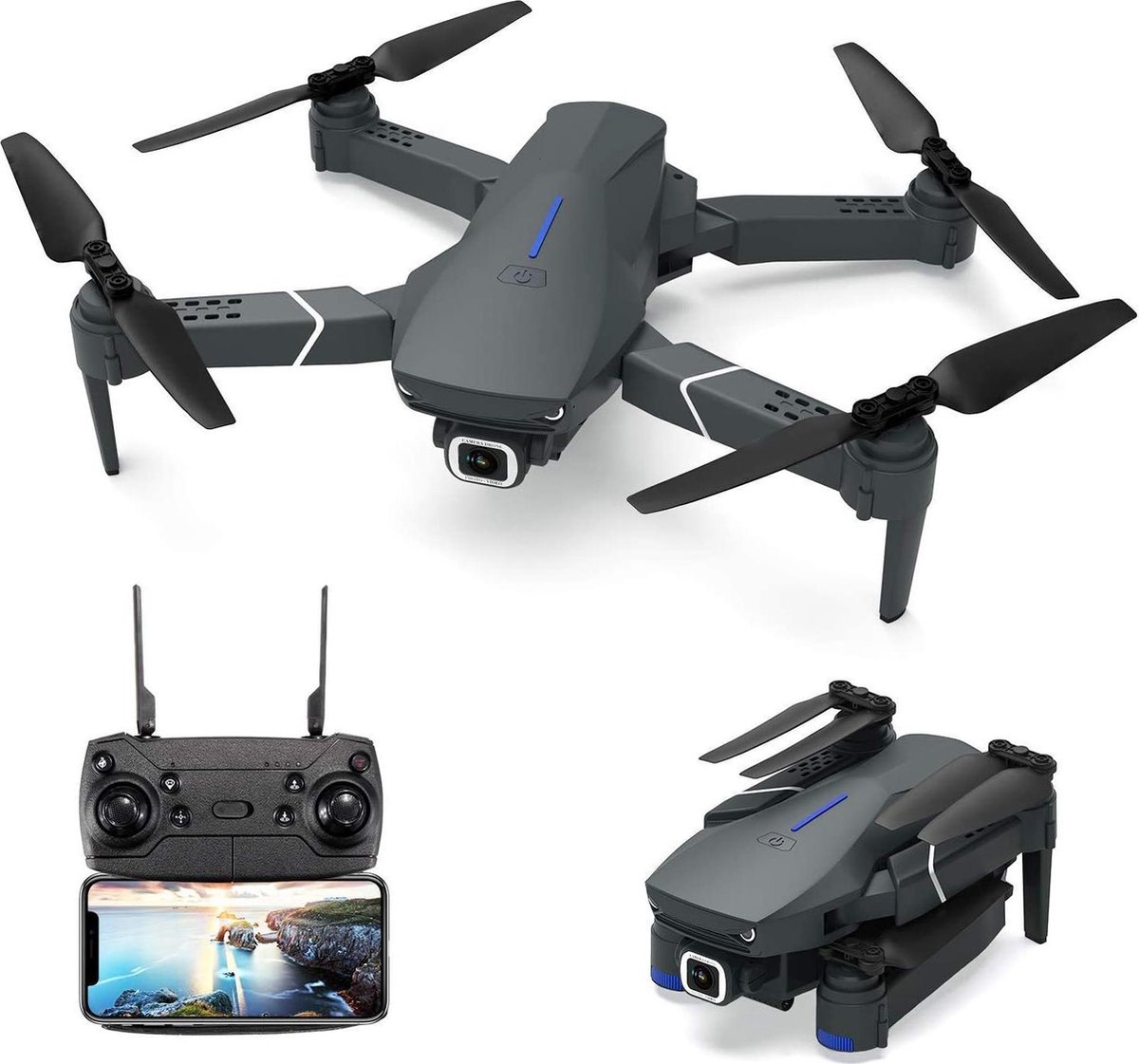 Professionele 4K Smart Mini Camera Drone - Opvouwbare Mini Drone -  Follow-me-Mode -... | bol.com