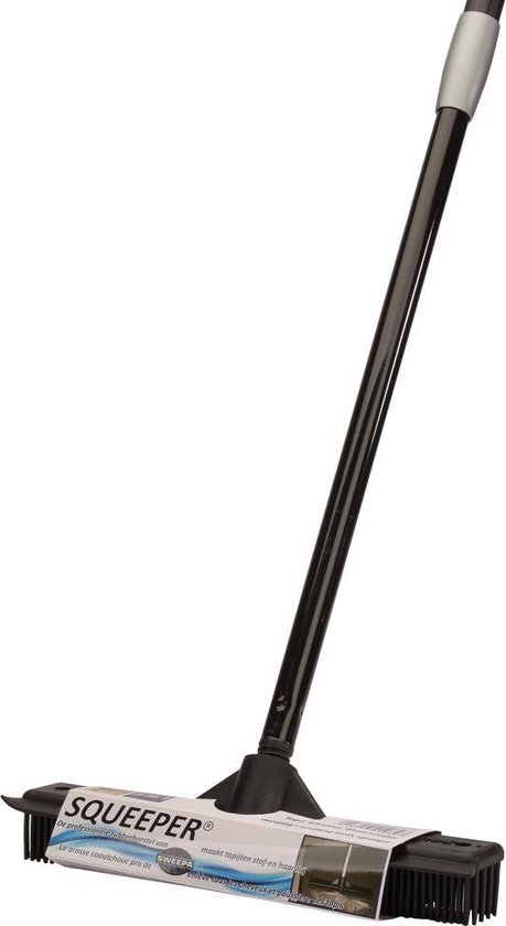 Sweepa - Presse-balai caoutchouc 32 cm avec manche télescopique 140 cm -  Noir | bol.com