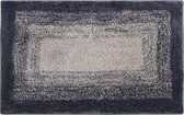 Lucy's Living Luxe badmat NELA Grey – 50 x 80 cm - grijs - douchemat - badmatten - badmat antislip - badkamer - badmat zwart - badtextiel - polyester