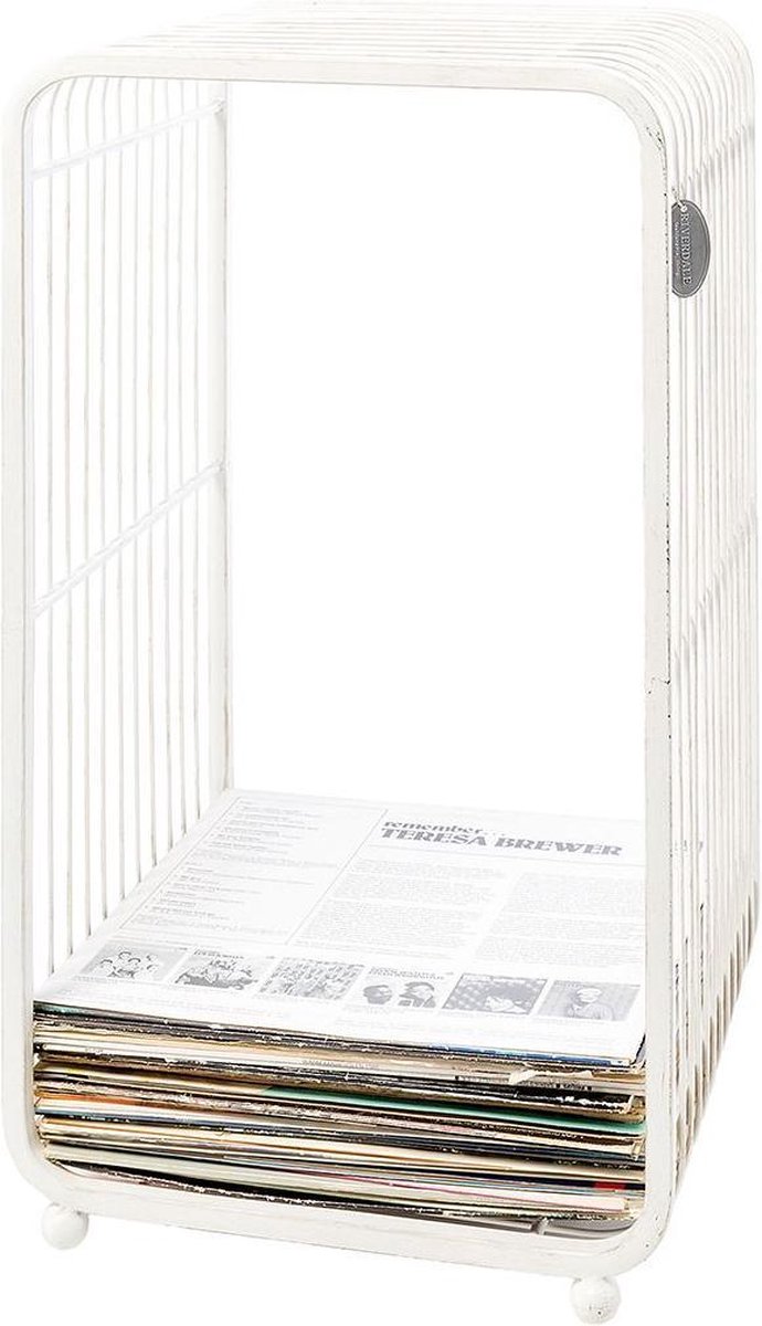 Riverdale Boston - Tijdschriftenrek - 62cm - wit - tijdschriftenrekken - magazinerek - magazinehouder - boekenrek