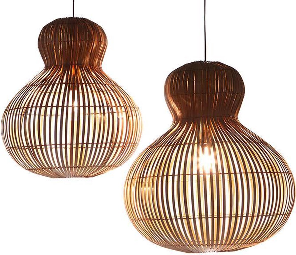 Design hanglamp Labu Naturel Bamboe woonkamer en slaapkamer Ø 60 cm