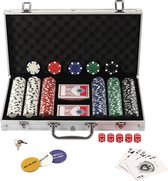 Casino Royale Pokerset 300 Chips in Aluminium Koffer inclusief gratis Ebook ‘Poker for Dummies’ - 300 chips (11,5 gr) - 2 decks - 5 dices - dealer button - small blind button - big blind butt