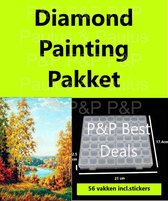 Diamond Painting pakket - Starters pakket - Gift - Cadeau - Hobby - Stil leven - Opbergdoos - Sorteerdoos - Diamond Painting sorteerdoos - Opbergbox - Assortimentsdoos - Landschap met water