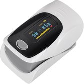 Saturatiemeter (Grijs, wit) - Hartslagmeter - Oximeter – Zuurstofmeter
