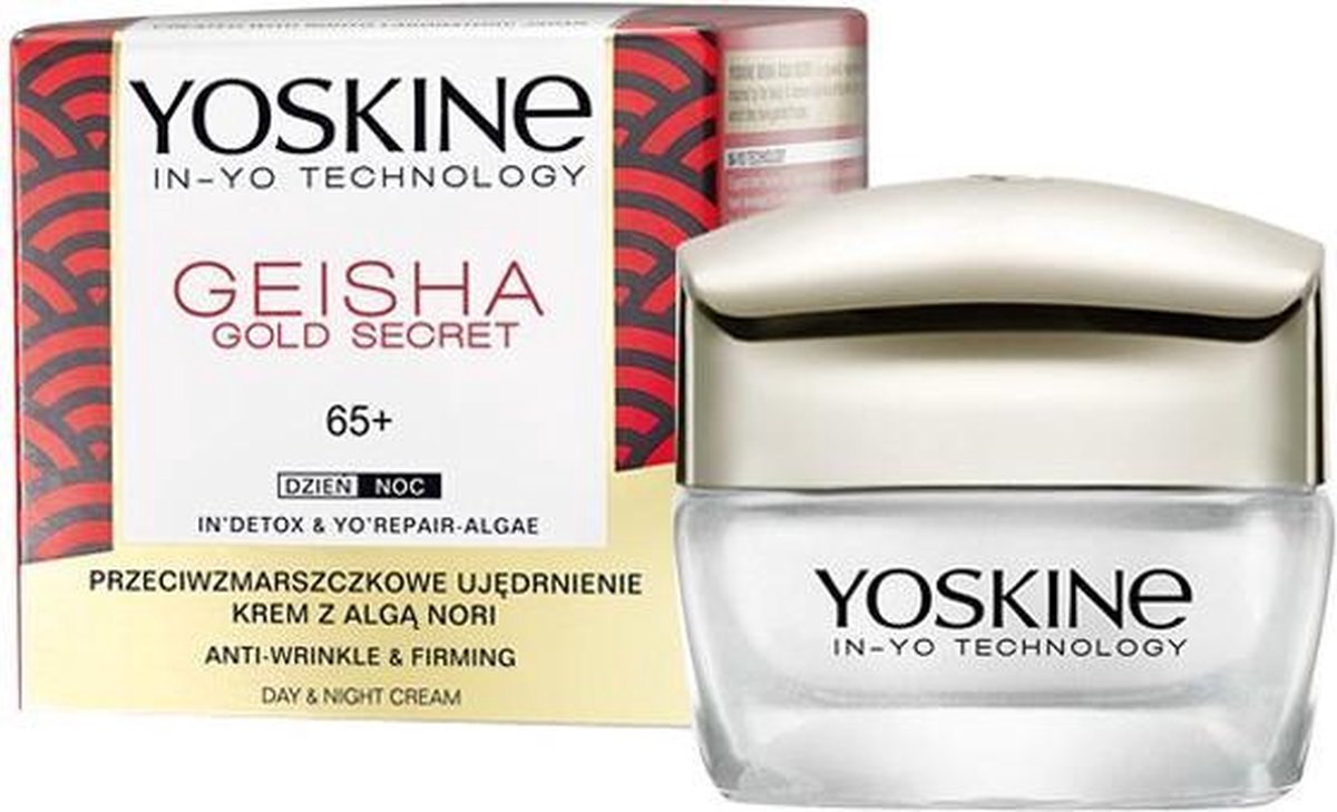 Yoskine - Geisha Gold Secret 65+ Cream From Algae Nori Anti-Wrinkle Firms For Day And Night 50Ml