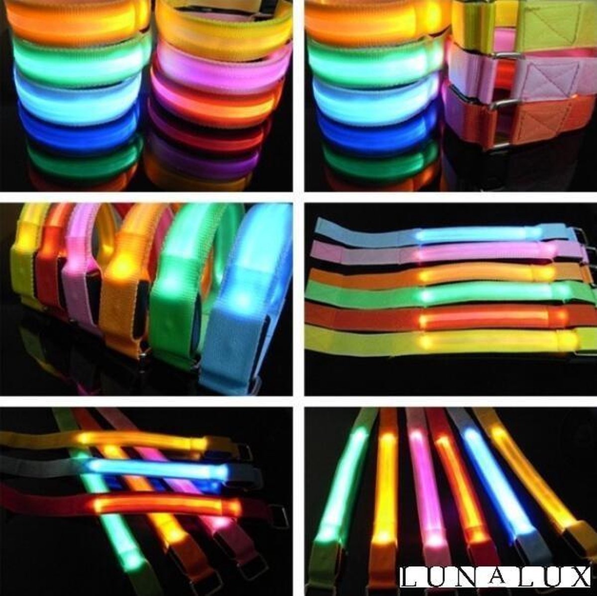 Hardloop armband LED - Lichtgevende band voor hardlopen - Sport armband - Reflecterende band - Roze - nummer 6 - Sport - Hardloop verlichting