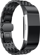 Charge 2 draak stalen schakel band - zwart - Geschikt voor Fitbit