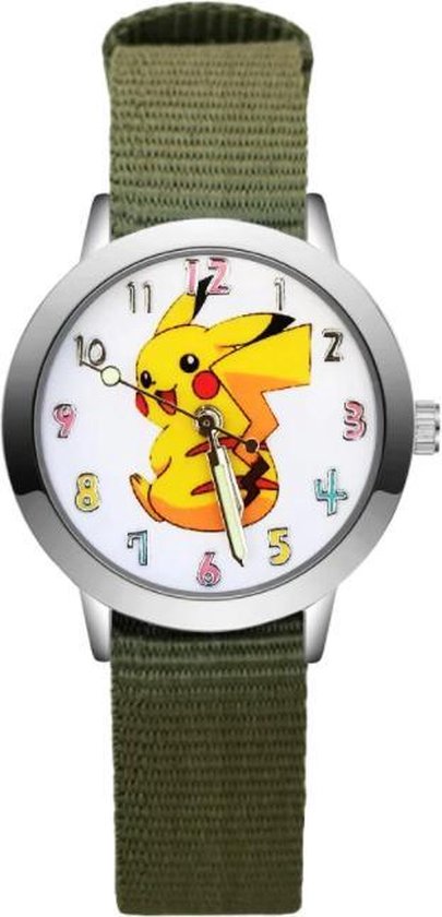 Isaac artillerie borduurwerk Pokémon Horloge Pikachu | Kids | Kinderen | Horloge | Cadeau | Kado |  Pikachu |... | bol.com