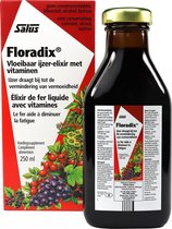 Salus Floradix Ijzer Elixer - Mineralen - Bij Vermoeidheid - Met vitamine V - Vloeibaar - 250 ml
