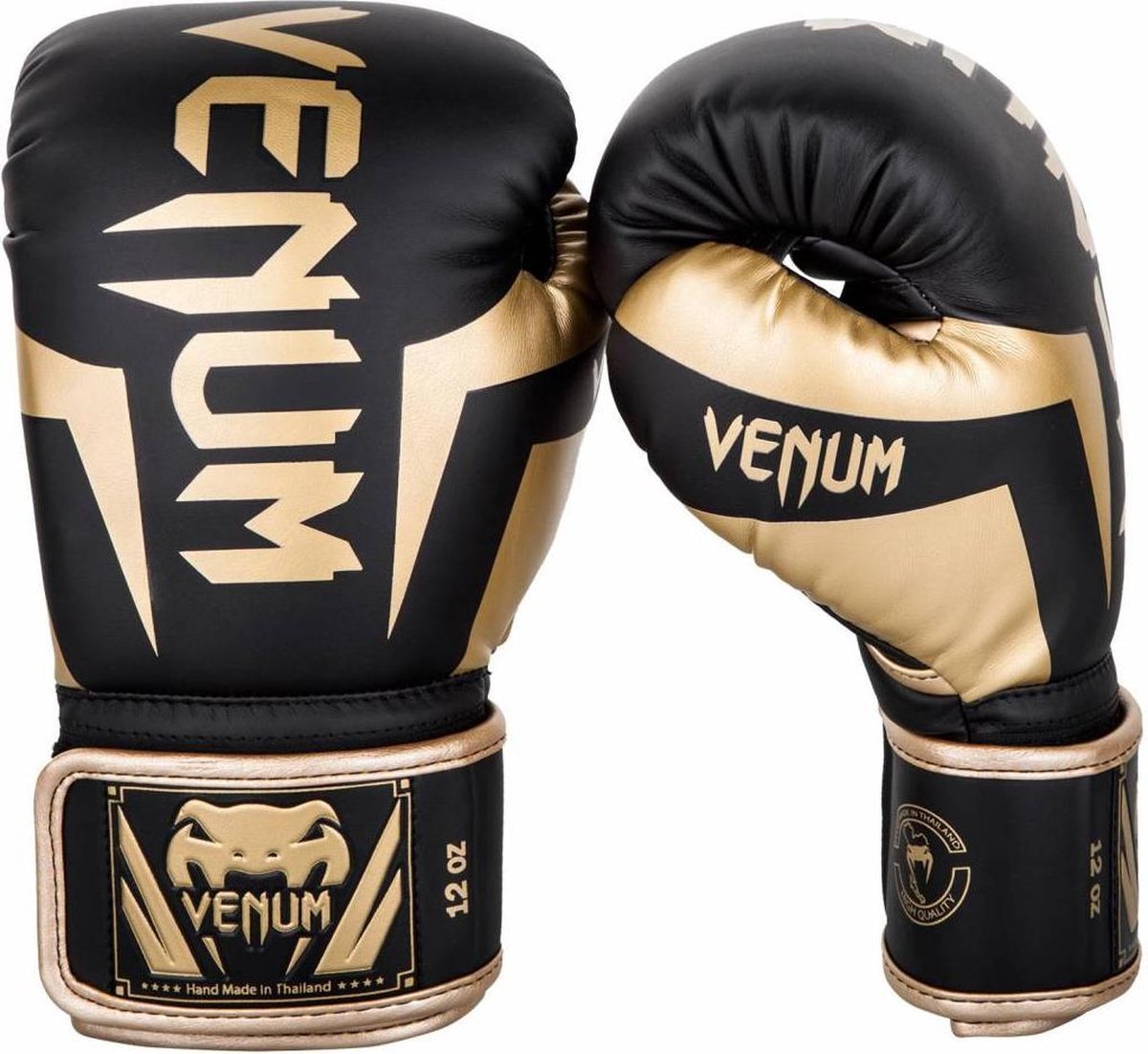 Gants de boxe Venum (kick) Elite Black / Gold 10oz | bol
