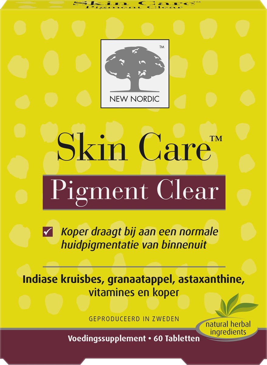 New Nordic Pigment Clear - 60 tabbletten - Voedingssupplement