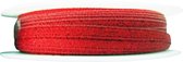 Smal Glitter Lint - Weefband Rood 3mm (0,3cm): Rol 20 Meter