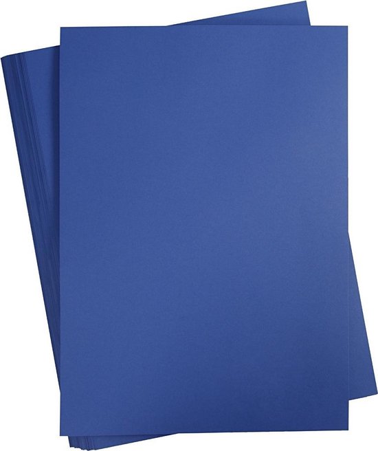 Carton coloré, A2 420x600 mm, 180 gr, bleu nuit, 100 feuilles