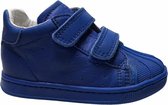 Falcotto 2 velcro's bumper effen lederen sneakers Star Blauw  mt 21