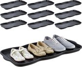 relaxdays 10 x afdruipschaal 75x38cm voor natte schoenen groot - schoenenschaal profiel