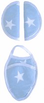 Gordelbeschermer voor Baby - Universele Gordelhoes geschikt voor vele merken - Gordelkussen voor Autostoel Groep 0 - Wolk Blauw