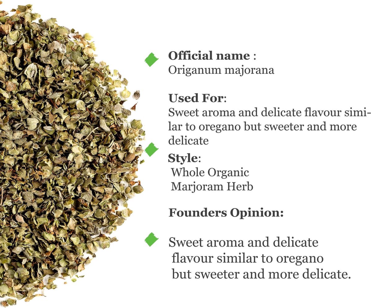 Marjolein Bio Gedroogde Kruiden Blaadjes Origanum Majorana