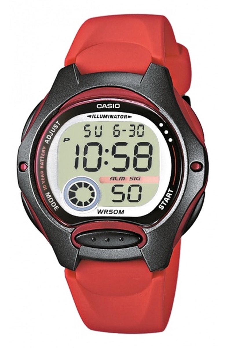 Casio Casio Collection LW-200-4AVEG Horloge - Kunststof - Rood - Ø 35 mm
