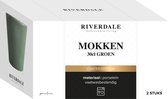 Riverdale Endless servies - mok 30cl groen set van 2 stuks