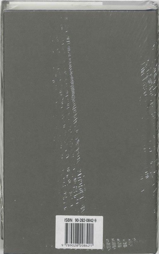Grijze boekomslag met ISBN 90-282-0842-9 en streepjescode, in plastic verpakt.