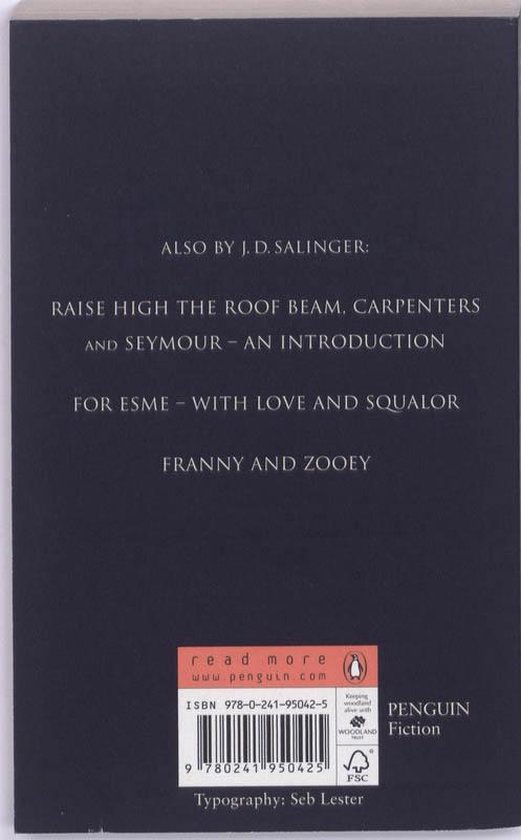 ISBN Catcher in the Rye, Roman, Anglais