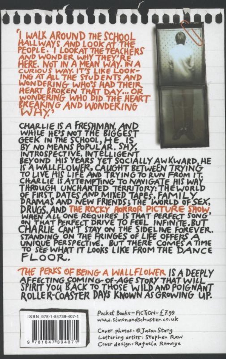 Perks of Being a Wallflower - back cover