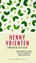 Boekomslag met groene bladeren en lichtgele bloemen. Titel: Henny Vrienden Zwaan kleef aan.